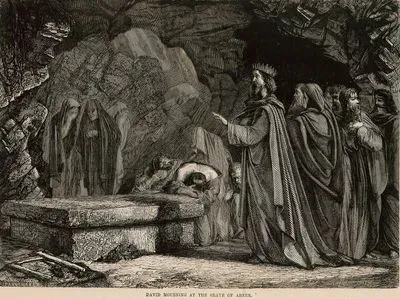 David Mourning At The Grave Of Abner