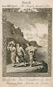The Angels Hasted Lot, Gen XIX. Ver.15.-Lot and His Two Daughters on Their Journey From Sodom to Zoar