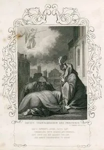 David's Transgression And Penitence, 1. Chron. Ch. 21. V. 16.-God's Vengeful Angel David Saw, Trembling With Horror And
 DespairBut Owns His Sin Against The Law And Mercy CondescendsTo Spare