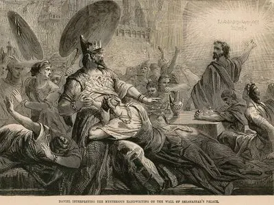 Daniel Interpreting The Mysterious Handwriting On The Wall Of Belshazzar's Palace