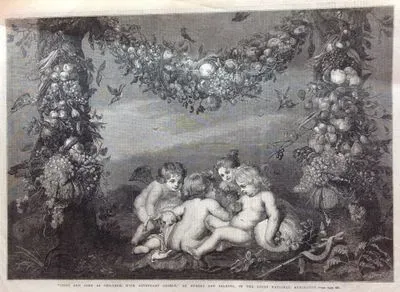 Jesus and John As Children With Attendant Angels