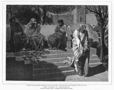 The Garden of Gethsemane, Mat. 26. 43.44.