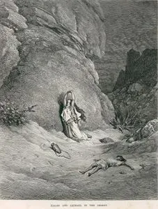 Hagar and Ishmael In The Desert