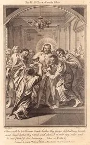 Then Saith He to Thomas Reach Hither Thy Finger & Behold My Hands and Reach Hither Thy Hand, and Thrust it into My Side, and be not Faithless But Believing, John 20. Verse 27