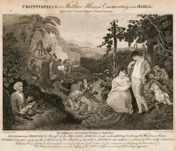 Frontispiece to Matthen Henry's Commentary on The Bible- Asia Praising Jehovah For The Gift of The Messiah….