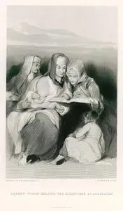 Hebrew Women Reading The Scriptures At Jerusalem