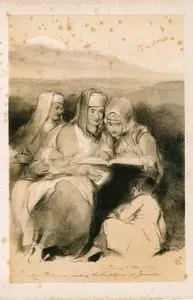 Hebrew Women Reading The Scriptures At Jerusalem