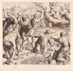 The Martyrdom of St.Stephen (From The Tapestry in The Vatican Executed From A Lost Cartoon Originally Belonging To The 
Series At Hampton Court)