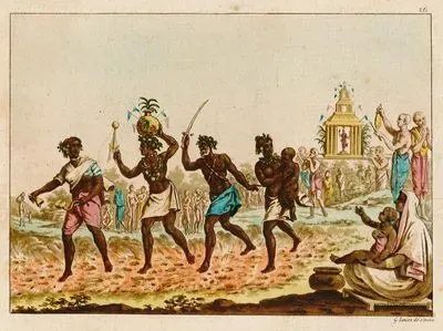 Ceremonial Procession Walking Over Fire in India, No.16