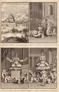 A Pagod Of Canon (Pagode De Canon)-Canon a God Of Japan (Canon Divinite Du Japon)-Another Idol Of Canon (Autre 
Representation De Canon)-Xantai A Japanese Deity (Xantai Divinite Du Japan)