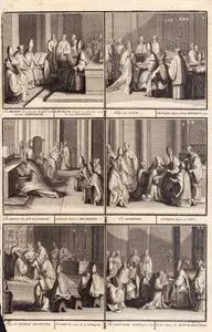 The Bishop Elect Presents Himself With The Two Assistants-Takes The Oath-The Bishop Elect Falls Prostrate-Anointed-Has His Hand Anointed-The Pastoral Staff Given Him