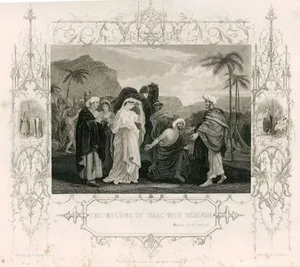 The Meeting Of Isaac With Rebekah, Genesis, Ch. 24. Vs. 61-67.