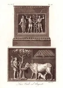 Lari Viali Od Augusti, Eur. Vol V. Tav.25. (Roman Household Gods)