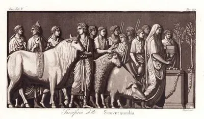 Sacrificio Detto Suovetaurilia, Eur. Vol V. Tav.29. (Suovetaurilia Rite in Roman Religion)