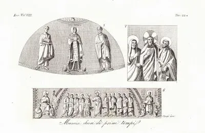 Musaici Sacri De Primi Tempi, Eur. Vol VIII. Tav.22*. (Religious Mosaics Of The Early Times in italy)
