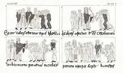 Miniature Di Un Pontificali Del IX Secolo, Eur. Vol VIII. Tav.23*. (Miniatures Of A Pontifical Of The IX. Century)