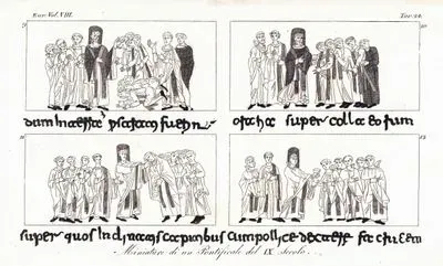 Miniature Di Un Pontificali Del IX Secolo, Eur. Vol VIII. Tav.24. (Miniatures Of A Pontifical Of The IX. Century)
