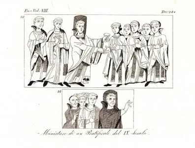 Miniature Di Un Pontificali Del IX Secolo, Eur. Vol VIII. Tav.24*. (Miniatures Of A Pontifical Of The IX. Century)