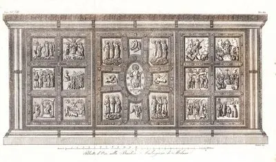 Paliotto D'Oro Nella Basilica Ambrogiana Di Milano, Eur. Vol VIII. Tav.42. (The Gold-Plated Facade Of The Main Altar Of Sant'Ambrogio Basilica in Milan)