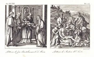 Pittura Di Fra Bartolommeo Di S.Marco-Pittura Di Andrea Del Sarto, Eur. Vol VIII. Tav.113.
