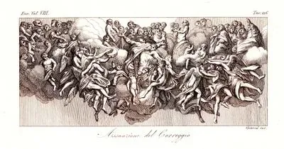 Assunzione Del Correggio, Eur. Vol VIII. Tav.116. (Assumption of the Virgin, Antonio Allegri da Correggio)