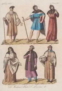 S.Antonio Abate, S.Bacomo, Africa Vol. I. Tav.30 (Early Christian Saints: St.Anthony the Great 1, St.Pachomius the Great 2,3, Amma Syncletica 4, and Copts 5,6.)
