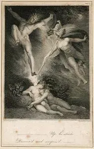 Adam and Eve with Satan, Ithuriel and Zephon (Up He Starts, Discover'd And Suprised) (Satan Touched by Ithuriel's Spear)