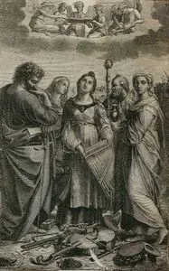 Saint Cecilia, Saint Paul the Apostle, Saint John the Evangelist, Saint Augustine and Saint Mary Magdalene Listening to a Choir of Angels