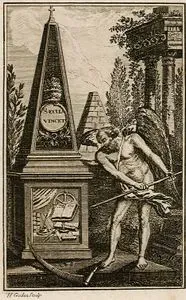 Permansura Tibi Quae Sacrat Marmora Virtus, Tempus Edax, Clemens, Sternere Salce Nequit (Allegorical Illustration of Death Being Conquered by the Bible)