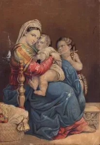Madonna Della Seggiola (Madonna with the Child and Young St. John)