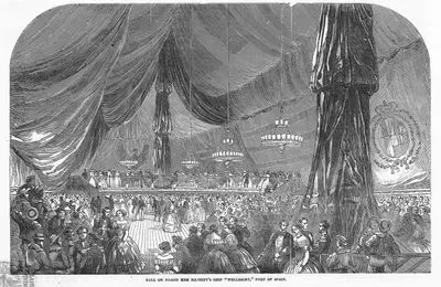 Ball On Board Her Majesty's Ship "Wellesley" Port Of Spain