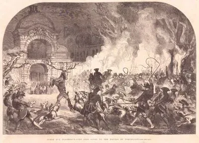Curee Aux Flambeaux, Stag Given to the Hounds by Torchlight