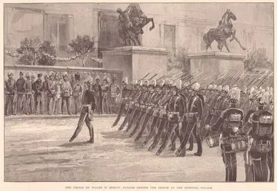 The Prince of Wales in Berlin, Parade Before The Prince At The Imperial Palace