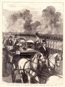 The Royal Review At Windsor-Her Majesty Driving Down The Line
