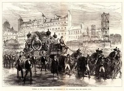 Funeral Of The Late M.Thiers, The Procession On The Boulevard Near The Chateau D'Eau