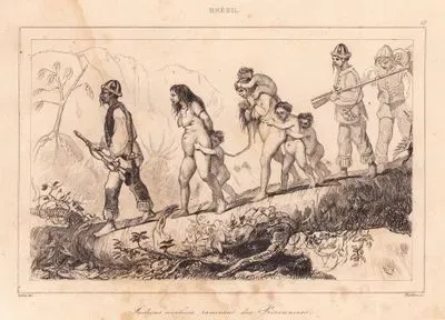 Bresil, Indiens Civilises Ramenant Des Prisonniers (Civilized indians Escorting Captives)