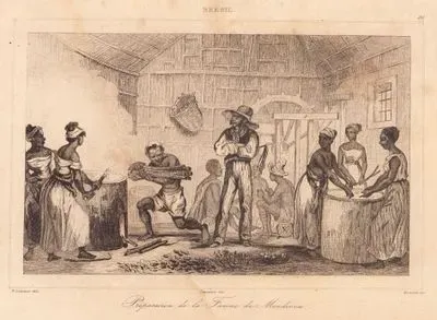 Bresil, Preparation De La Farine De Mendioca (Preparation Of Mandioca Flour)