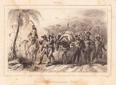 Bresil, Convoi De Diamants Passant Par Caiete (Convoy Of Diamonds Passing  Through Rio 
Caite)