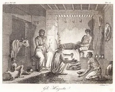 Gli Hazorta, Africa Vol.III. Tav.17. (House Of Hazorta Tribe Of Abyssinia)