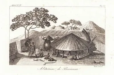 Abitazioni De Besciuana, Africa Vol.IV. Tav.63. (House Of Xhosa People (AmaXhosa))