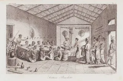 Fiume Delle Roccie, Africa Vol. III. Tav.11 (A Sumptuous Banquet in Ethiopia (Abyssinia))