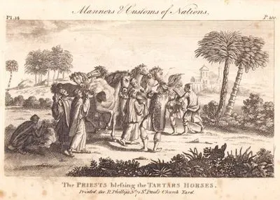 The Priests Blessing the Tartars Horses, Manners & Customs of Nations