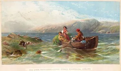 The Rush Gatherers, Lough Corrib, Connemara, Ireland