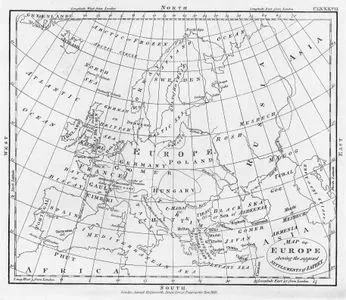 Map Of Europe Showing The Supposed Settlements Of Japhet