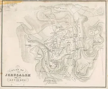 Plan Of Jerusalem And İts Environs