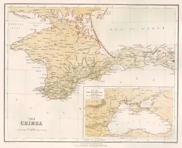 The Crimea-Map Of The Black Sea With Portions Of The Adjacent Countries