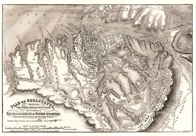 Plan Of Sebastopol, Shewing The Forts And Public Buildings The Position Of The Allied Armies in Winter Quarters