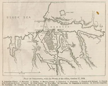 Plan Of Sebastopol, With The Works Of The Allies, October 17 1854