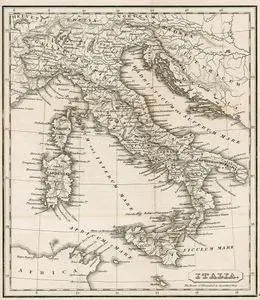 Italia, The Route Of Hannibal  Is Described Thus