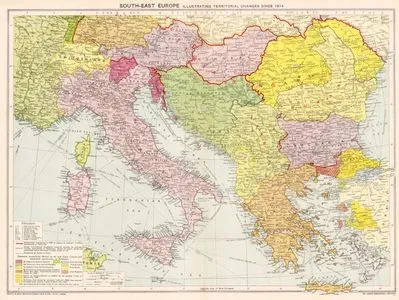 South-East Europe-Illustrating Territorial Changes Since 1914
